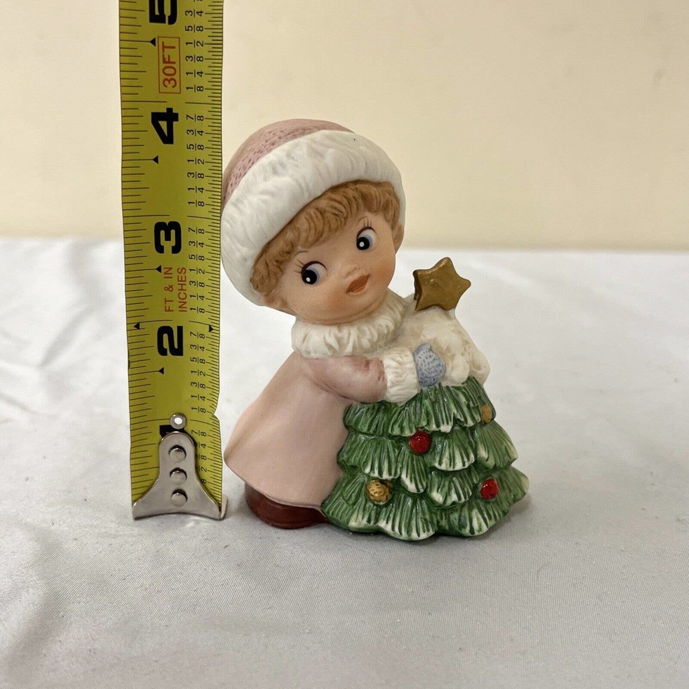 Vintage Homco Christmas 5556 Porcelain Christmas Children Boy & Girl Figurines - Picture 11 of 12